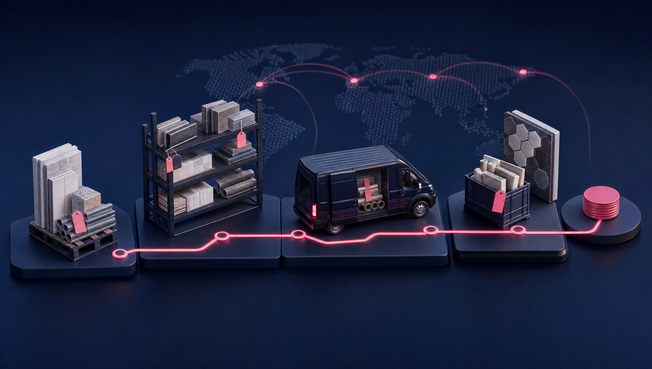 Tradie Stock connects warehouse inventory, vehicle stock, and job costs